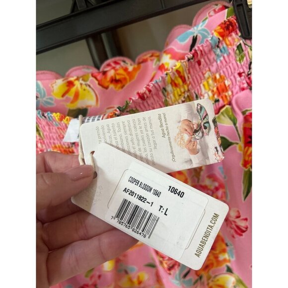 Agua Bendita Rhea Top and Skirt Pink Blossom Womens Size Large - Picture 11 of 12